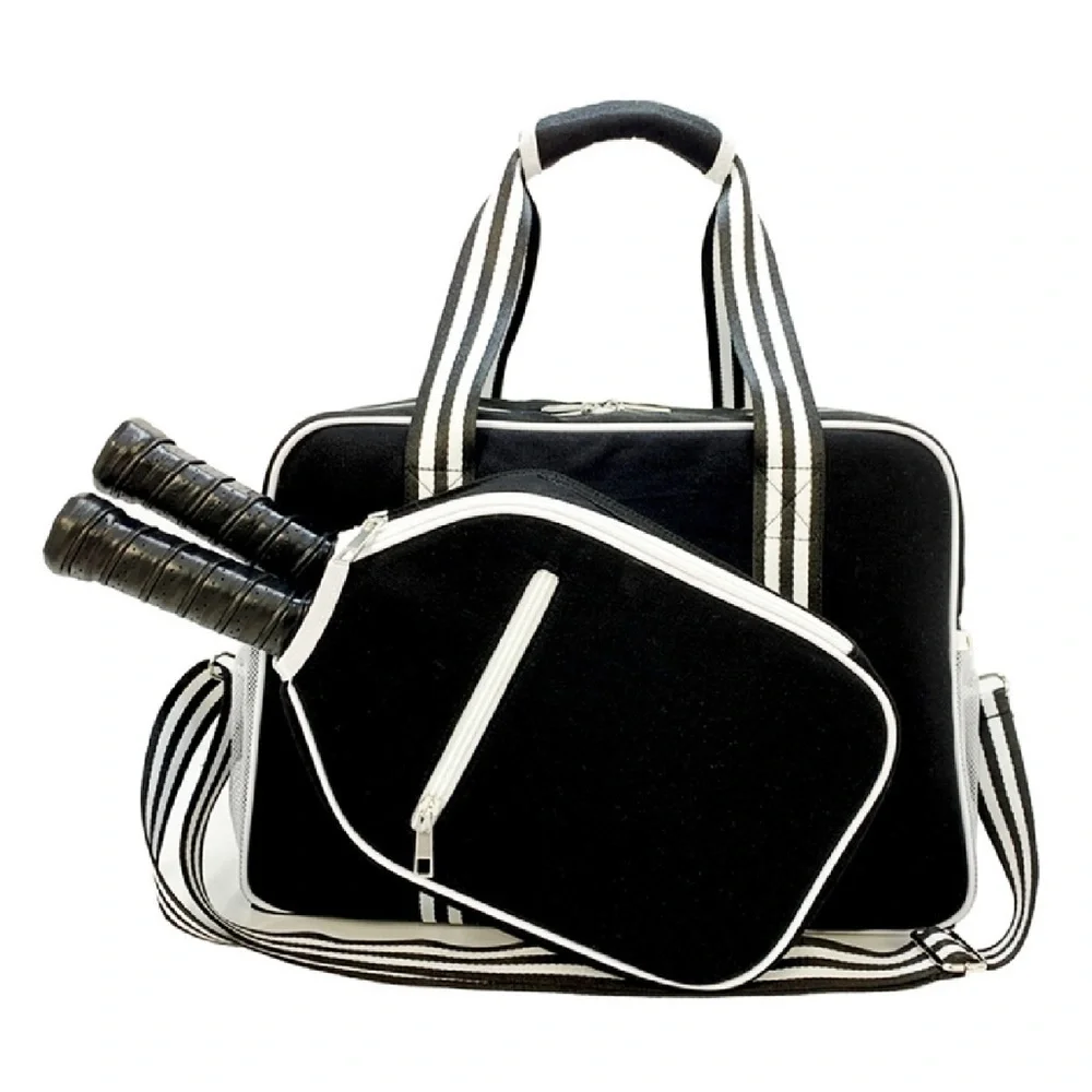 Stylish Black and White Waterproof Pickle Ball Classic Bag New